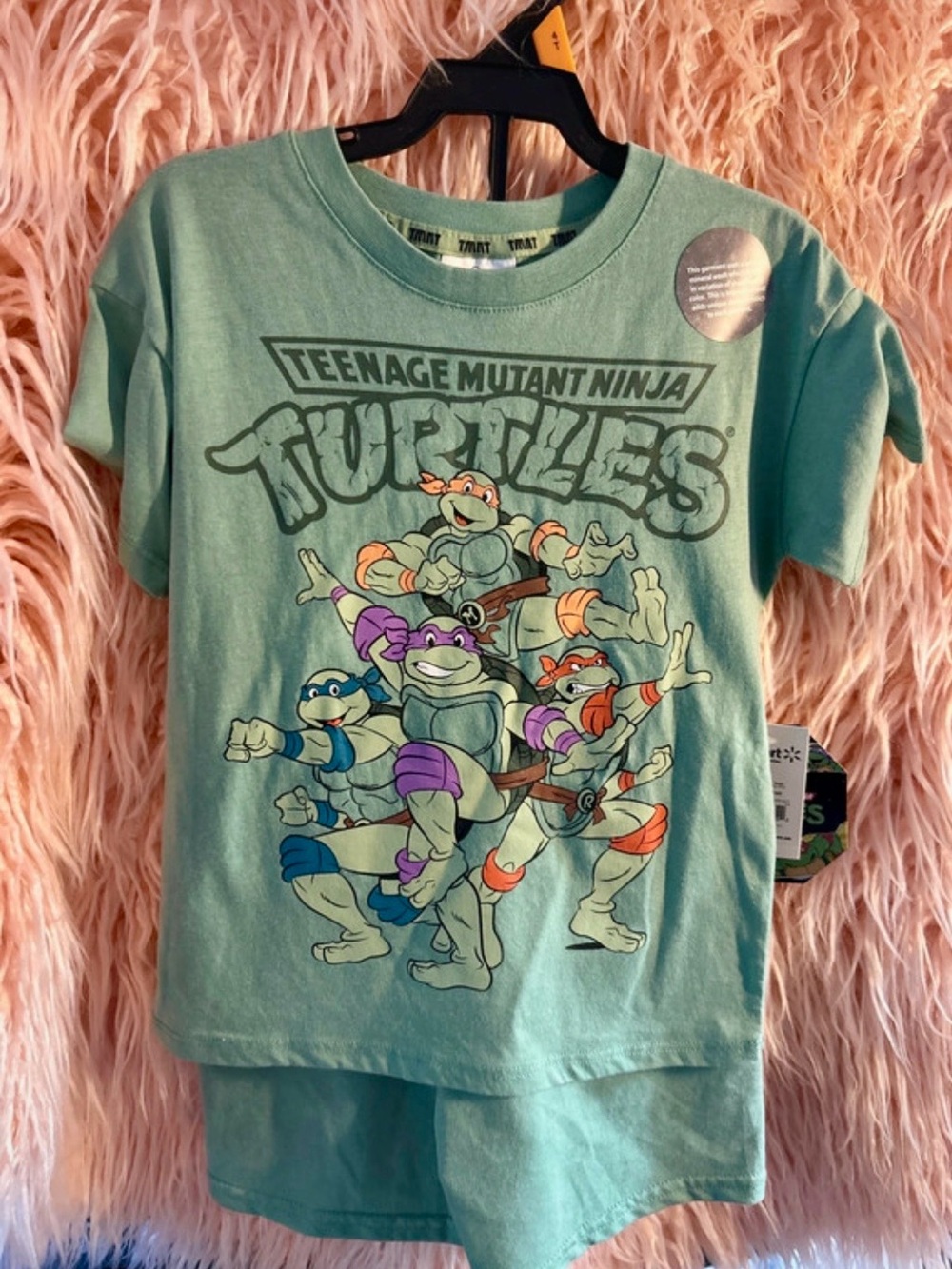 Kids Tee and Shorts TMNT Green Size 4T